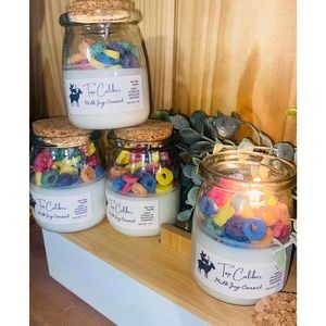 Milk Jug Cereal Fruit Loop Cereal Candle